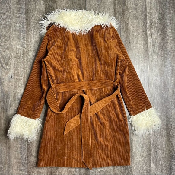 Show Me Your Mumu Corduroy Fur Penny Lane Coat Size XS - Picture 7 of 16